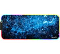 DORRISO RGB Alfombrilla de Ratón Juegos Grande XLL 900 x 400 x 3 mm Gaming Alfombrilla Raton Impermeable con Base de Goma Antideslizante para Gamers Ordenador PC y Laptop Mouse Pad Azul A