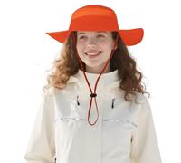 DORRISO Sombreros Pescador Gorras Hombre Gorros de Sol Gorra Mujer Protección UV UPF 50+ Impermeable Sombrero ala Ancha Verano Pescador Playa Jardinería Vacaciones Ciclismo Camping Rojo Anaranjado