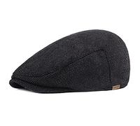 DORRISO Vintage Hombres Gorra Plana Aire Libre Beret Gorra Plana Driving Boina Caza Newsboy Cap Ligero Cómodo Primavera Otoño Invierno Viaje Casual Hombres Boinas Negro A
