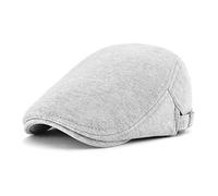 DORRISO Vintage Hombres Gorra Plana Aire Libre Beret Gorra Plana Driving Boina Caza Newsboy Cap Primavera Otoño Invierno Viaje Casual Hombres Boinas Gris A
