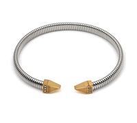 Dorriss Pulseras de alambre trenzado para mujer, brazalete de cristal de acero inoxidable, joyería trenzada, regalo vintage, 6.5in, Acero inoxidable, No es una piedra preciosa