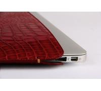 Dorsa - Funda de piel para MacBook Air de 11", diseño de piel de cocodrilo, color rojo