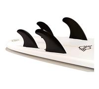 Dorsal - Surfboard Fins Quad 4 - Set futuro compatible con mediano, color negro