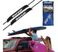 DORSAL Universal Soft Racks with Car Roof Pads Tie Down Straps Storage Bag for Surfboards Kayak Canoe Paddleboards 28" Black