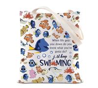 Dory Lover Gift Dory Movie - Bolsa de cosméticos para amantes de los personajes de dibujos animados, regalo para fanáticos de los peces Dory, regalo de animales del océano, Blanco, Camiseta Keep