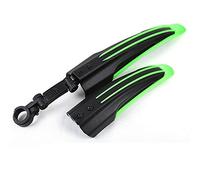 DoRysk 2 unids bicicleta montaña hierbas Ciclismo tablero de ajedrez barro prevenir placa para bicicleta delantera/guardabarros trasero 6 colores (verde negro)
