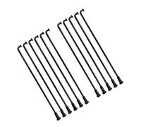 DoRysk 36 piezas de material de soldadura 45# de acero 10 G 3,1 mm J-Bend Electric Bicycles Spokes Round Body Black Color Electric Bike Spokes Wheel Cycling Parts (Length 119 mm)