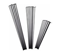 DoRysk 36 radios y pezones de acero inoxidable para bicicleta eléctrica, 13 G, 13 K, diámetro 2,2 mm, longitud 100 - 300 mm, ciclo J-Bend, negro (232 mm)