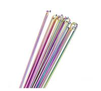 DoRysk Acero inoxidable 304 arco iris bicicleta de carretera habló pezón bicicleta habló vacío Pating ciclo radios de acero inoxidable (261 mm x 10 unidades)