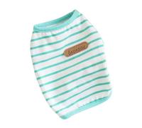 DoRysk Chaleco sin mangas a rayas para cachorros, ropa de primavera y verano para mascotas, para perros pequeños, pomerania, chihuahua, jersey, camisetas para gatitos (rayas verdes, traje XXL, 6 - 9