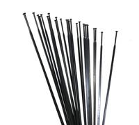 DoRysk Pillar PSR 1432 Spokes Straight Pull Stainless Steel Gauge 14G Bladed Black Wheel Part Road Disc DH FR Bike Spoke (295 mm)