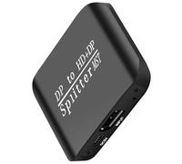 Dos adaptadores de pantalla con tecnología MST convierten señales DP a HDTV DP salida 4K HDR múltiples adaptadores de estaciones de trabajo de pantalla