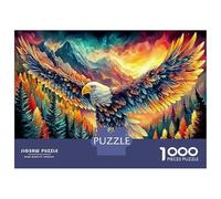 Dos águilas en el Bosque 1000 Piezas Puzzle Premium Aves Rapaces artísticas Puzzle Adultos, Cartón Reciclado - Hit De Las Familias, Entrena El Cerebro, Oficina 52x38cm/1000pcs