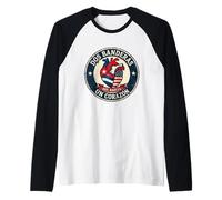 Dos Banderas Un Corazón Herencia Hispana Orgullo Latino Cubano Camiseta Manga Raglan