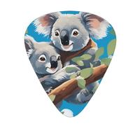 Dos bonitas púas de guitarra koalas resistentes al desgaste para guitarra, bajo, guitarra eléctrica, ukelelele, finas, medianas, pesadas, 12 púas de guitarra