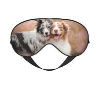 Dos Border Collie pastor australiano, Cubreojos completos Antifaz bloqueador de luz Antifaz para dormir Antifaz suave con los ojos vendados Noche