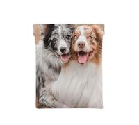 Dos Border Collie Pastor Australiano, Squeeze Top Wallet Bolsa de Almacenamiento para Mujer Monedero pequeño Bolsa de Cambio