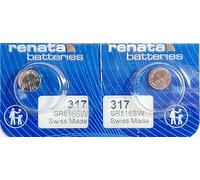 Dos botón 317 de óxido de plata Renata SR62 10.5 mAh 1.55 V