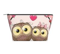 Dos búhos de Dibujos Animados Lindo, Bolsa de artículos de tocador Bolsa de Maquillaje Bolsa de cosméticos Bolsa de artículos de tocador de Viaje portátil