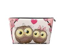 Dos búhos de Dibujos Animados Lindo, Bolsa de artículos de tocador Bolsa de Maquillaje Bolsa de cosméticos Bolsa de artículos de tocador de Viaje portátil