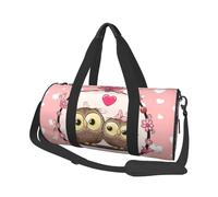 Dos búhos de Dibujos Animados Lindo, Bolsa de Viaje de Gran Capacidad, Bolso Redondo, Bolsa de Viaje Deportiva, Bolsa de Mano, Bolsa de Fitness