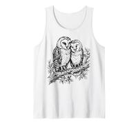 Dos Búhos Vida Silvestre Bosque Observador De Aves Camiseta sin Mangas