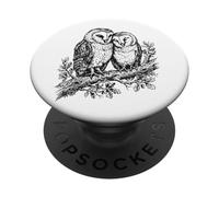 Dos Búhos Vida Silvestre Bosque Observador De Aves PopSockets PopGrip Adhesivo