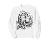 Dos Búhos Vida Silvestre Bosque Observador De Aves Sudadera