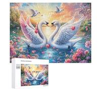Dos Cachorros de Tigre Blanco en la Pared de ladrillo con Flores Puzzle 500 Piezas para Mayores Momento Tranquilo Estimulación Cognitiva Regalo para Ocio 500 PCS