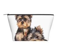 Dos Cachorros de Yorkshire Terrier, Bolsa de artículos de tocador Bolsa de Maquillaje Bolsa de cosméticos Bolsa de artículos de tocador de Viaje portátil