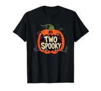 Dos Calabazas espeluznantes Jack-o-Lantern Halloween Segundo cumpleaños niño Camiseta
