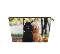 Dos caniche Real otoño, Bolsa de artículos de tocador Bolsa de Maquillaje Bolsa de cosméticos Bolsa de artículos de tocador de Viaje portátil