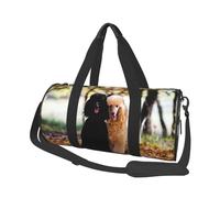 Dos caniche Real otoño, Bolsa de Viaje de Gran Capacidad, Bolso Redondo, Bolsa de Viaje Deportiva, Bolsa de Mano, Bolsa de Fitness