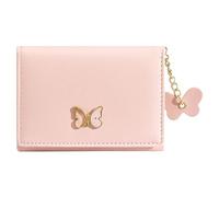 Dos carteras para hombre con decoración de mariposas frescas, patrones, versátiles, prácticas, correas con hebilla, bolsillo para tarjetas, fundas para tarjetas para hombre, Rosa., talla única