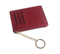 Dos carteras señoras EVA llavero cremallera billetera titular de la tarjeta billetera multifuncional, Vino, talla única