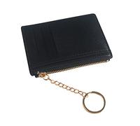 Dos carteras señoras EVA llavero cremallera billetera titular de la tarjeta billetera multifuncional, Negro , talla única