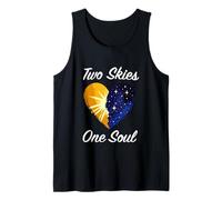 Dos Cielos Un Alma Gemela Amor Pareja Romántica Camiseta sin Mangas