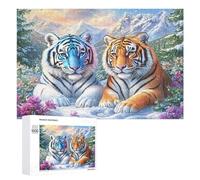 Dos cisnes Blancos Entre Las Flores de Loto en el Estanque Puzzle 1000 Piezas para Familia Noche De Puzzle Resolución De Problemas Regalo para Unión Familiar 1000 PCS