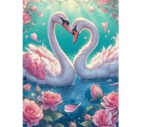 Dos cisnes Formando corazón Puzzle 1000 Piezas Educativo Construir 3D Fauna Mascotas Rompecabezas para Familia Maquetas Educativas Desafío Intelectual Decoración Hogar 1000 PCS