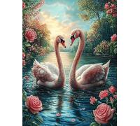 Dos cisnes Formando un corazón in A Lotus Pond Rompecabezas 500 Piezas Cartón Grueso para Coleccionistas Sueño Mágico de Ciencia Ficción Desconectar Rutina Ejercicio Mental Relajante 5