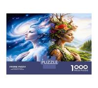 Dos diosas 1000 Piezas Paquete De Puzzle Armonía Elemental Puzzle Clásico, Cartón Grueso - Adolecentes 12-18, Entrena La Lógica, Amantes De Puzzles 70x50cm/1000pcs