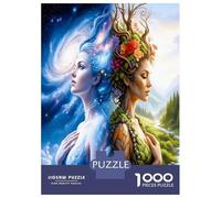Dos diosas 1000 Piezas Puzzle Clásico Armonía Elemental Puzzle para Adultos, Cartón Reciclado - Reto Educativo Chulo, Juego En Casa, Regalo Ideal para Principiantes 38x26cm/1000pcs