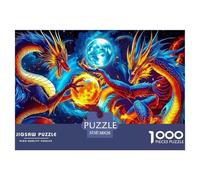 Dos Dragones Esfera de Energía Puzzle de 1000 Piezas Puzzle para Adultos Relajación Decoración Hogar Regalo 38x26cm/1000pcs