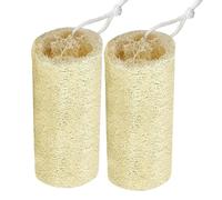 Dos esponjas naturales grandes de lufa biodegradables para el cuidado del cuerpo, ecológicas para pieles sensibles