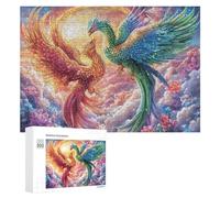 Dos fénix en Las Nubes con el Sol Puzzle 300 Piezas para Adultos Pausa De Trabajo Mejora De La Concentración Regalo para Uso Diario 300 PCS