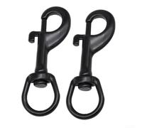 Dos ganchos giratorios de acero inoxidable 316 con anillo trasero giratorio de 360 grados, adecuados para buceo, correa de mascotas, tiendas de campaña y más (115 mm)