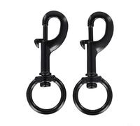 Dos ganchos giratorios de acero inoxidable 316 con anillo trasero giratorio de 360 grados, adecuados para buceo, correa de mascotas, tiendas de campaña y más (120 mm)