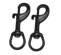 Dos ganchos giratorios de acero inoxidable 316 con anillo trasero giratorio de 360 grados, adecuados para buceo, correa de mascotas, tiendas de campaña y más (80 mm)