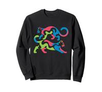 Dos gatos caminando en direcciones opuestas - Diseño de amante de los gatos Sudadera