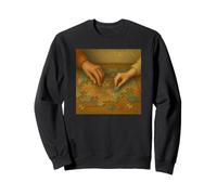 Dos Generaciones Trabajando un Rompecabezas Ilustración de Estilo Vintage Sudadera